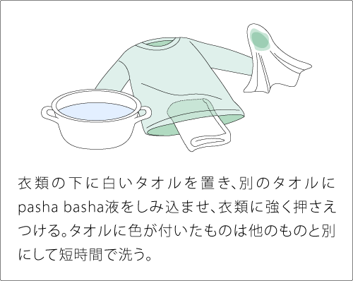 色落ちのチェックのやり方