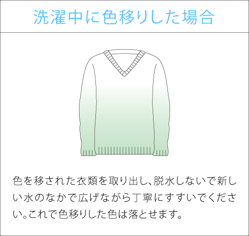 洗濯中に色移りした場合