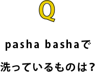 pasha bashaで洗っているものは？